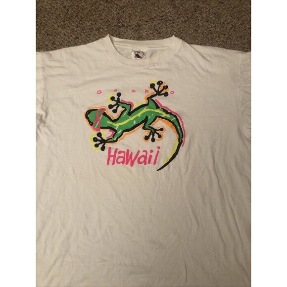 Vintage Hawaii Salamander Vacation T Shirt Unisex XL Single Stitch Caribbean Dre - Picture 1 of 8